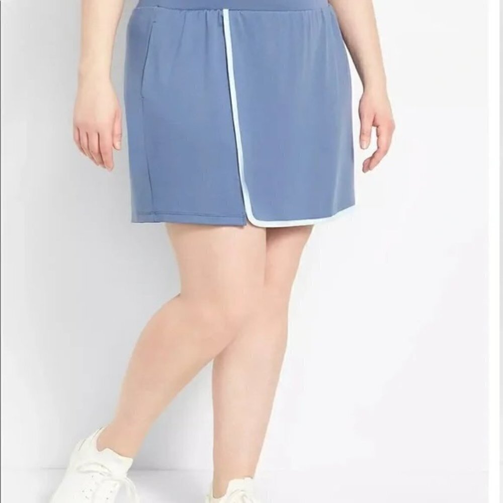 LIVI Lane Bryant Active Skort Size 18 / 20 Faux Wrap Skirt Pockets Tennis Golf